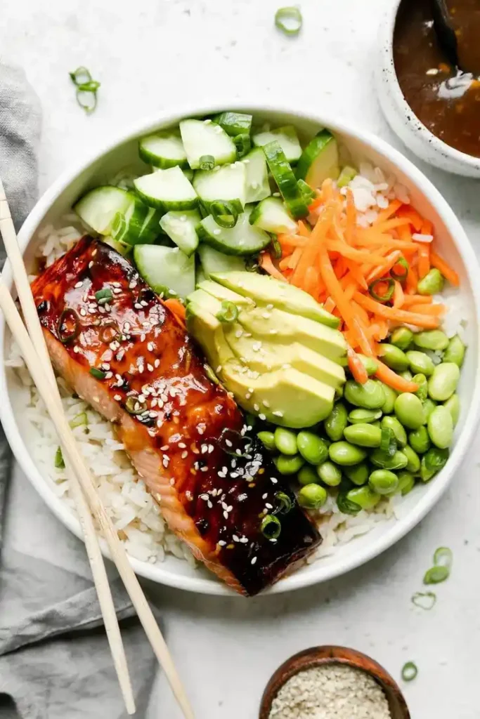 Sesame Teriyaki Salmon Bowl