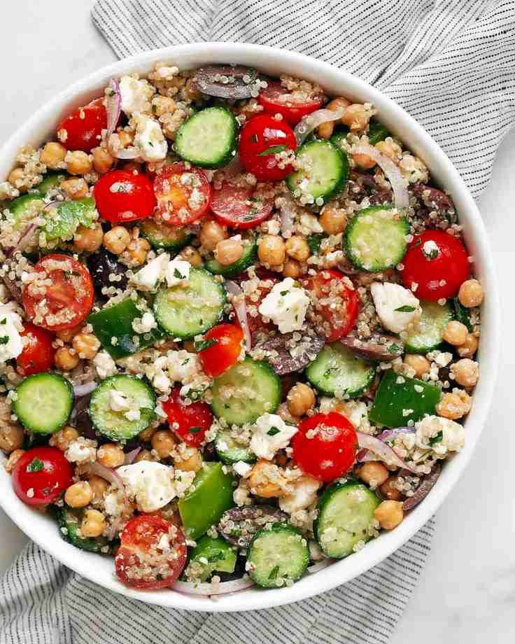 Chickpea Feta Quinoa Salad